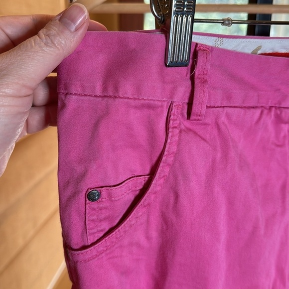 Puma Pink Cotton Stretch Casual w/Pockets Capri Pants Size 12 - Picture 2 of 12